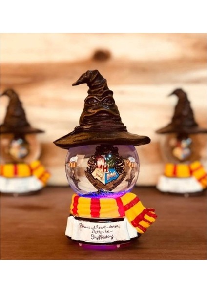 Hogwarts Hp Melodili Işıklı Kar Küresi