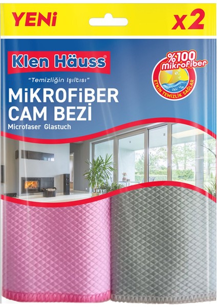 Mikrofiber Cam Bezi 2'li