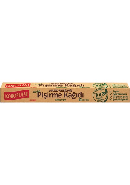 Doğal Pişirme Kağıdı Hazır Kesim 10'lu