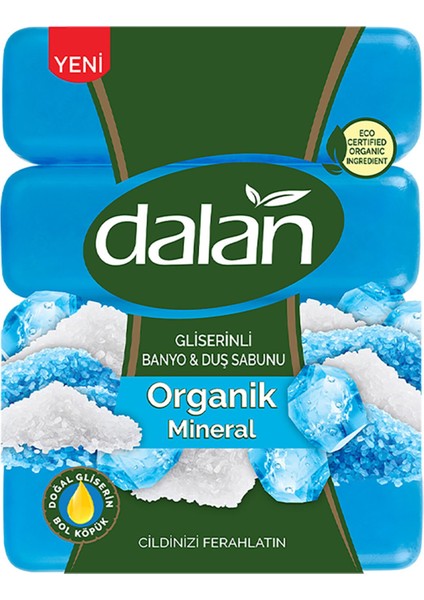 Organik Mineral grliserin Banyo & Duş Sabunu 4 x 150 gr