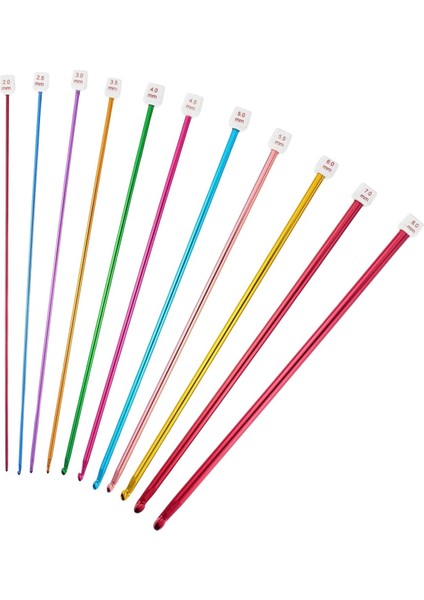 Dikiş Atölyesi Için No2 25CM Metalize Örgü Tığı