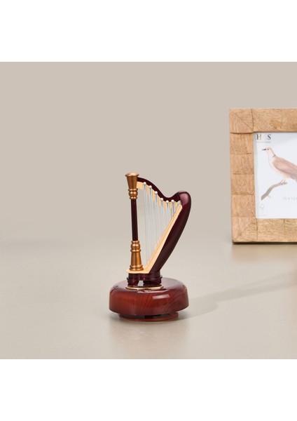 Arp Müzik Kutusu - Kahverengi / Sarı - 18 cm