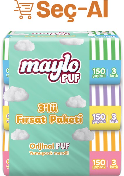 Puf Mendil 3 x 150'LI