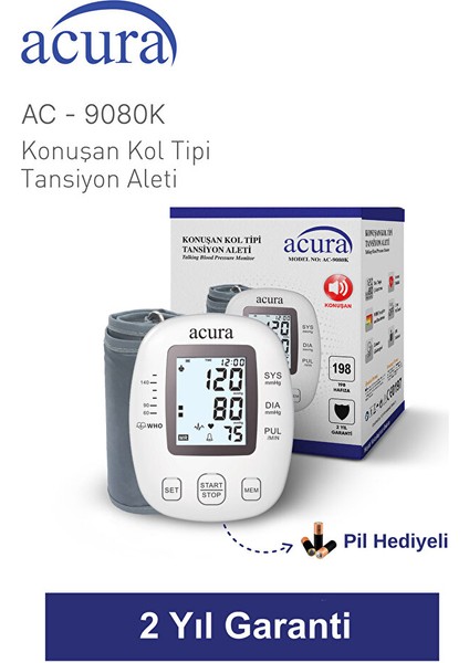 AC-9080K Konuşan Kol Tipi Tansiyon Aleti fiyatları