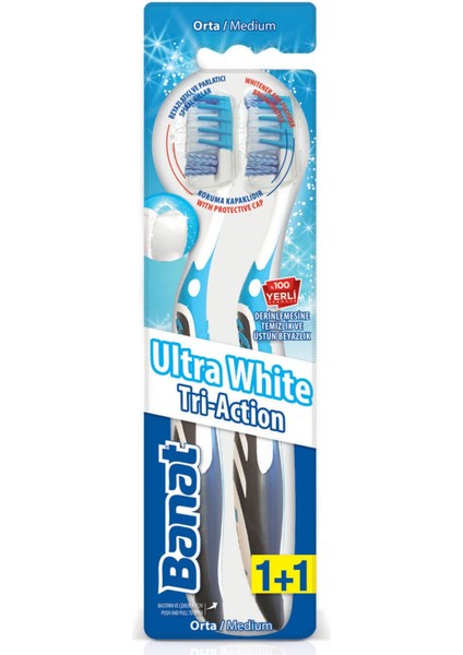 Trı Actıon Ultra Whıte Diş Fırçası 1+1