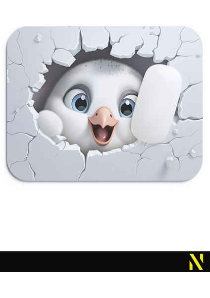 Penguen Desenli Renkli Ergonomik Mouse Pad - 23 cm x 19 cm - Kaydırmaz Taban Ev ve Ofis Kullanımı Için Ideal Fare Altlığı Mousepad fırsatları