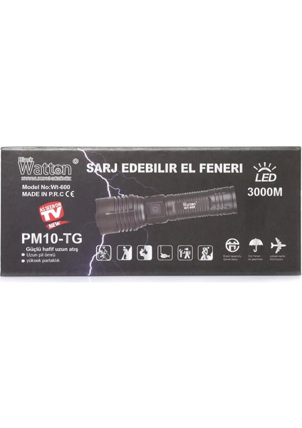 3000 Lümen Güçlü El Feneri WT-600 fırsatları