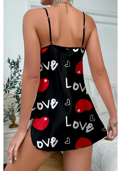 Love Desenli Saten Gecelik indirimleri