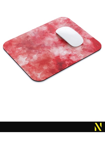 Kırmızı Renkli Desenli Ergonomik Mouse Pad- 23 cm x 19 cm - Kaydırmaz Taban Ev ve Ofis Kullanımı Için Ideal Fare Altlığı Mousepad modelleri
