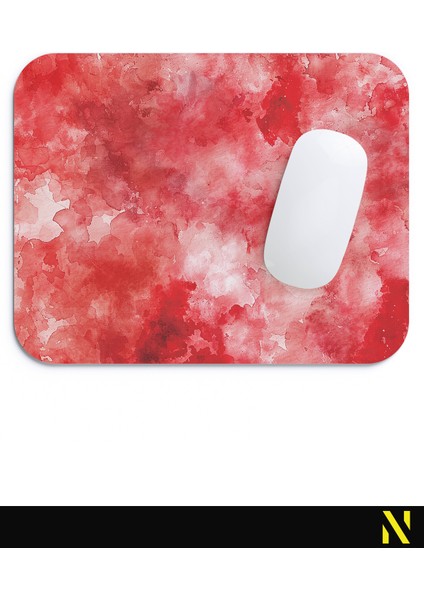 Kırmızı Renkli Desenli Ergonomik Mouse Pad- 23 cm x 19 cm - Kaydırmaz Taban Ev ve Ofis Kullanımı Için Ideal Fare Altlığı Mousepad fırsatları