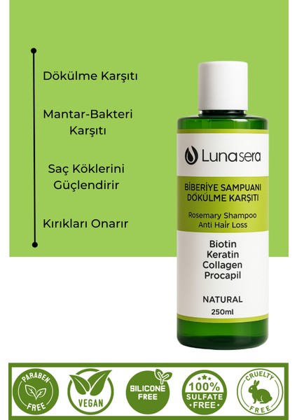 Anti Hair Loss Biberiye Şampuanı 250ML modelleri