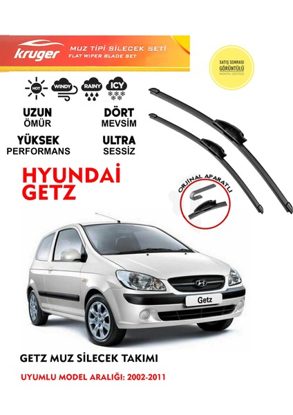 Hyundai Getz Ön Arka Muz Silecek Seti (2002 - 2011)