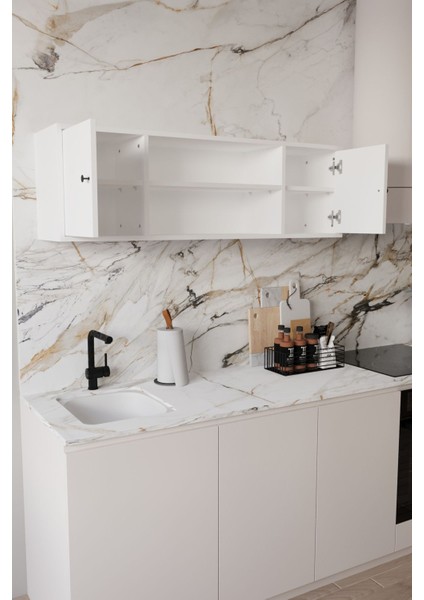 Merano 120 cm Mutfak Düzenleyici Erzak Dolabı Beyaz
