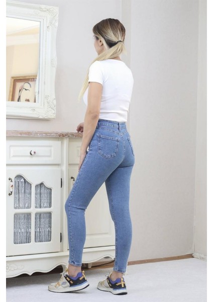Kadın Mavi Motto Skinny Jean fiyatları