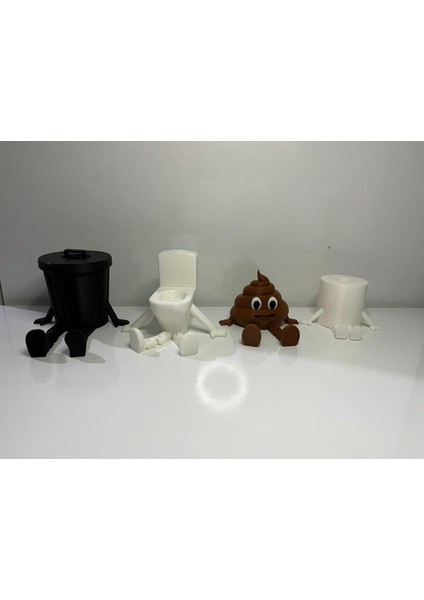 4 Lü Banyo Dekorasyon seti çöp klozet selpak Ee😌 fırsatları