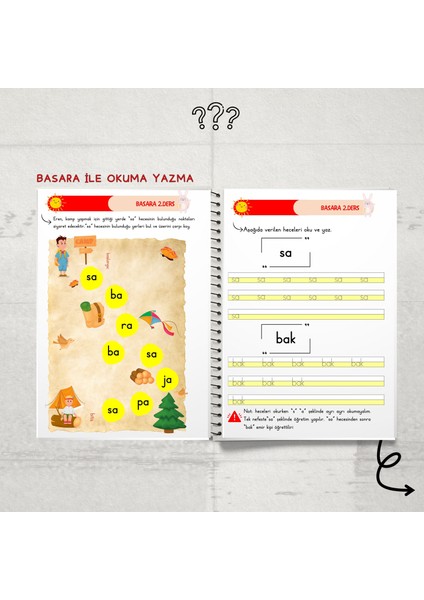 Basara yöntemi Ile Okuma Yazma 1-2 kitabı