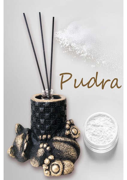 Pudra Kokulu Oda Kokusu – Kedi Biblo Tasarım 100 ml Çubuklu