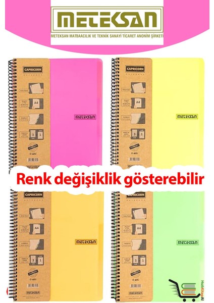 Capricorn Neon A4 3+1 120 Yaprak Pp Kapak fiyatları