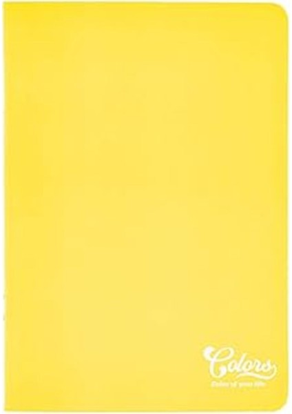 Colors A5 60 Yaprak Kareli Karton Kapak Sarı