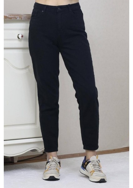 Kadın Siyah Motto Mom Jean indirimleri
