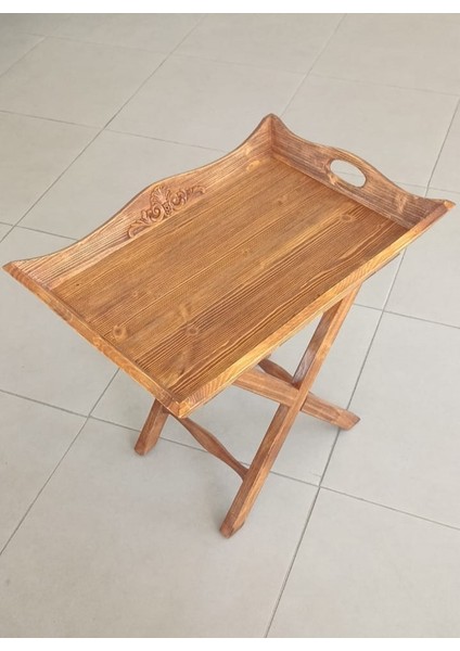 Tepsi Sehpa Royal Model (Ladin Ağacı Üretim) Ayrılabilir Ayak