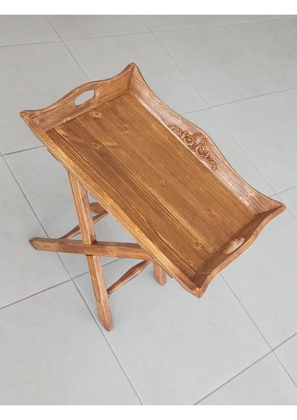 Tepsi Sehpa Royal Model (Ladin Ağacı Üretim) Ayrılabilir Ayak