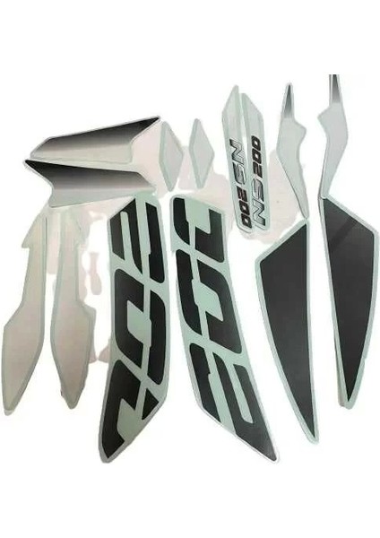 Bajaj Pulsar Ns 200 Sticker Seti Beyaz Takım