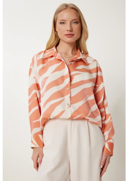 Kadın Desenli Saten Gömlek modelleri