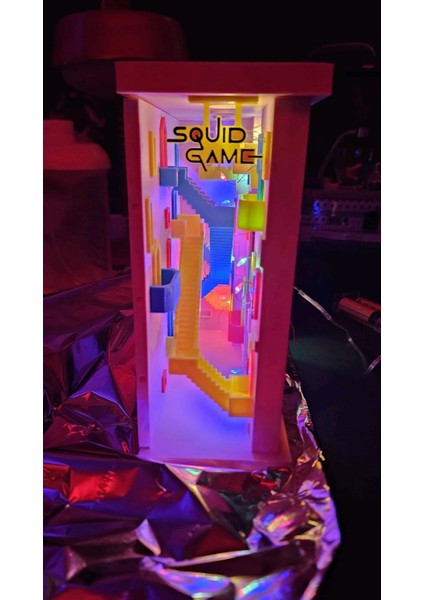 Book Nook Squid Game Merdiven Kitap Köşesi Dıy Kendin Yap