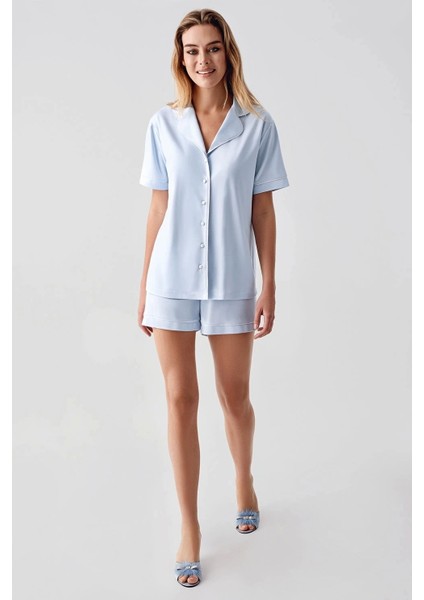 Freshness 324 Kadın 4'lü Sabahlıklı Şorlu Pijama Takımı modelleri