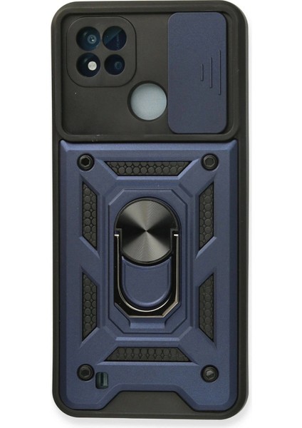 Realme C11 2021 Kılıf Pars Lens Yüzüklü Silikon - Lacivert