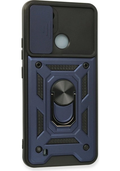Realme C11 2021 Kılıf Pars Lens Yüzüklü Silikon - Lacivert fiyatları