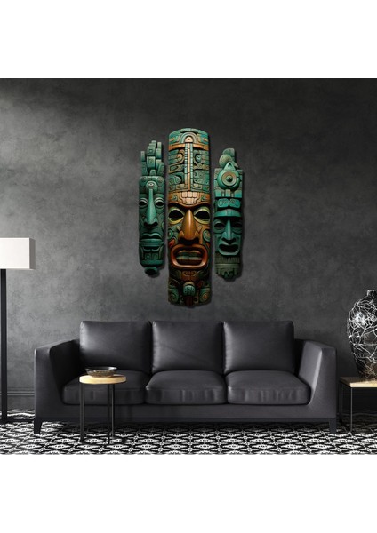 Aztec Totem Trio Metal Tablo modelleri