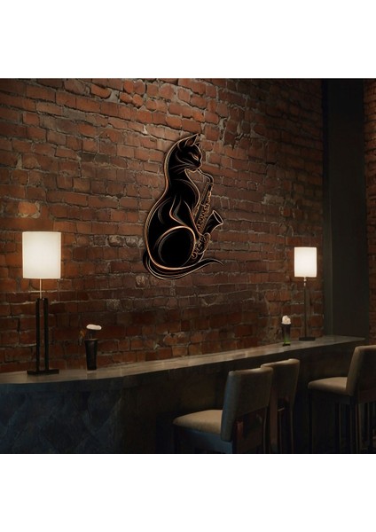 Jazz Cat Metal Tablo