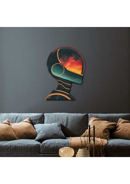 Retro Astronot Metal Tablo modelleri