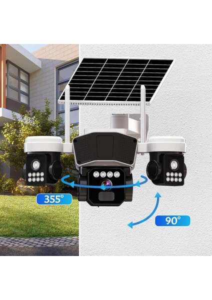 V380Pro RX95G 15MP (5+5+5) Üç Kameralı Ultrahd 4g Güneş Enerjili Akıllı Güvenlik Kamerası fırsatları