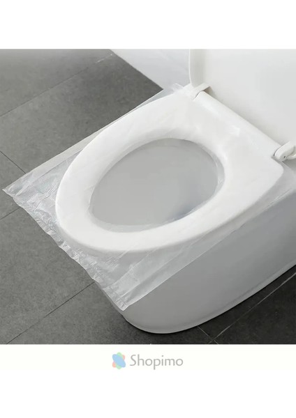 50 Adet Tek Kullanımlık Klozet Kapak Örtüsü Hijyenik Klozet Poşeti Şeffaf Cep Tipi Taşınabilir fırsatları
