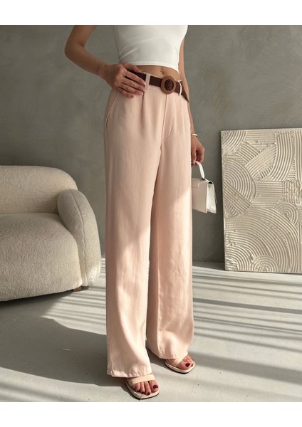 Beli Kemerli Keten Pantolon modelleri