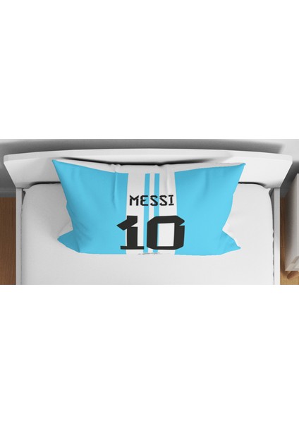 Messi 3D Dijital Baskılı Futbol Tek Kişilik Çarşafsız Genç Erkek Çocuk Nevresim Takımı fiyatları