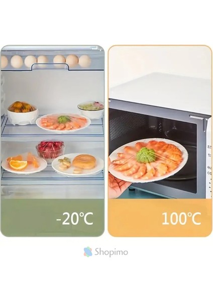 Tekrar Kullanılabilir Büyük Boy Tabak Bonesi, Tazeliği Koruyan Şeffaf Gıda Bonesi (100 Adet) fiyatları