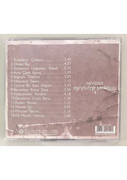 Nevizade Meyhane Şarkıları 4 CD (Orjnal Dönem Baskı Cd) fiyatları