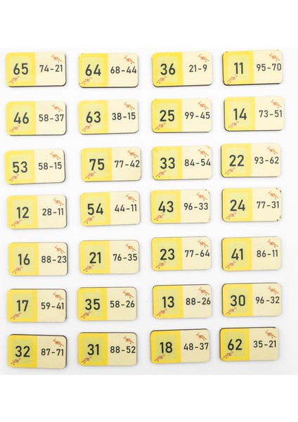 Kanguru Matematik Çıkar Çıkar Diz Oyunu-Çıkarma Işlemi & Mimari Tasarım| 2 Oyuncu | Müfredata Uyumlu / 6-7 Yaş / 2 Oyuncu modelleri