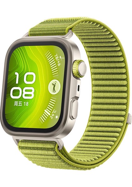 Huawei Watch Fit 4 Pro / Fit 4 /fit 3 Uyumlu Hasır Örgü Dokuma Ince Cırtlı Spor Kumaş Kordon Kayış