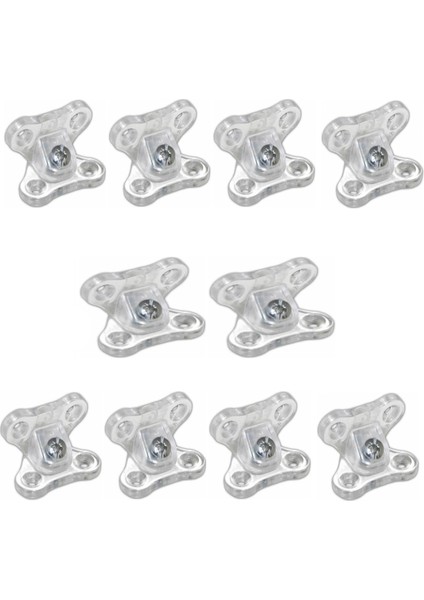 Açılı T Bağlantı Çektirme Şeffaf Plastik Köşe Birleştirme Kelebek Bağlantı (10 Adet)