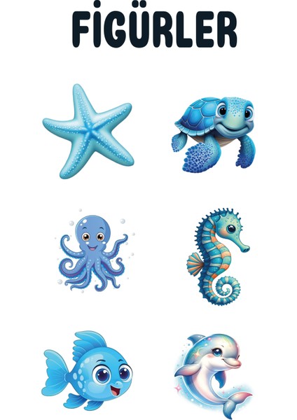 Isme Özel Okul Etiketi Kalem Defter Etiketi Sticker Kız Erkek Çocuk Deniz Canlıları Isim Etiketi fiyatları