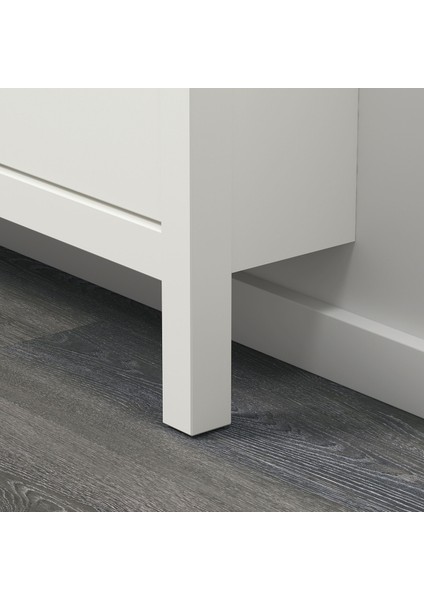 Hemnes Ayakkabı Dolabı 107 x 22 x 101 cm Beyaz 4 Bölmeli Havalandırmalı Masif Çam Dolap fiyatları