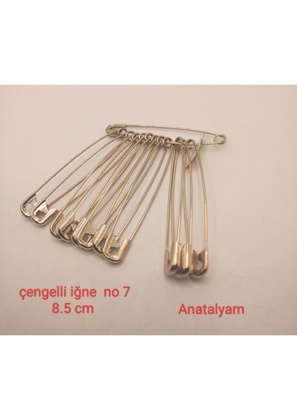 Çengelli Iğne No7 8,5 cm 12 Adet Anatalyam