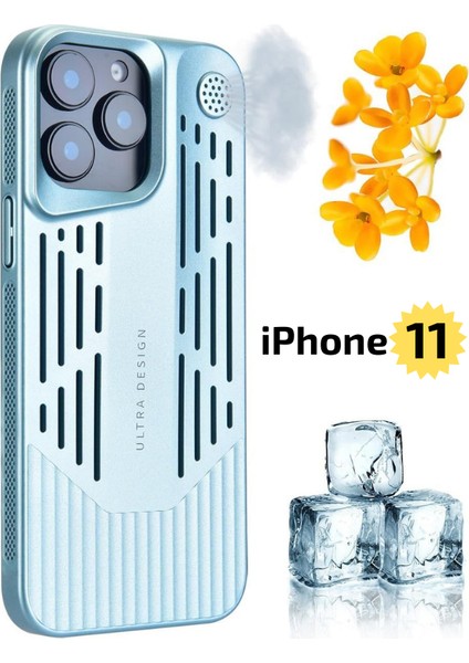 iPhone 11 Lüks Kokulu Telefon Kılıfı Ultra Design & Darbeye Dayanıklı Şık Premium Kılıf ( Mavi )