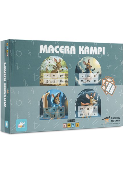 Kanguru Matematik Macera Kampı Oyunu - Sayı Tanıma ve Eşleştirme Oyunu | 5-6 Yaş | 2-4 Oyuncu Müfredata Uyumlu