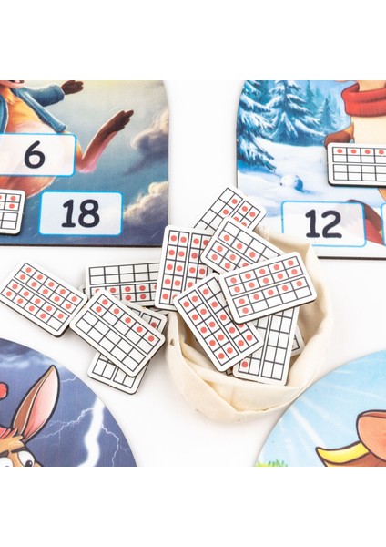 Kanguru Matematik Macera Kampı Oyunu - Sayı Tanıma ve Eşleştirme Oyunu | 5-6 Yaş | 2-4 Oyuncu Müfredata Uyumlu modelleri